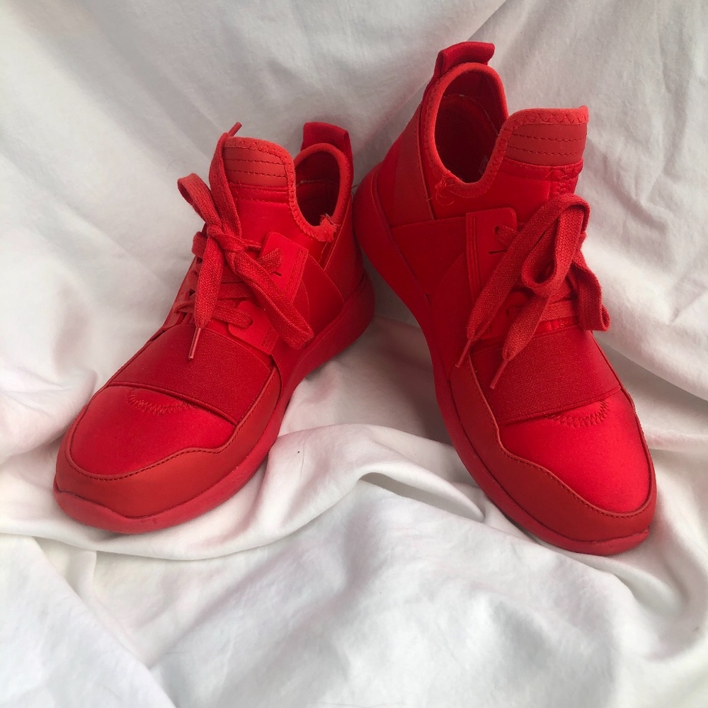 Red high top sneakers
